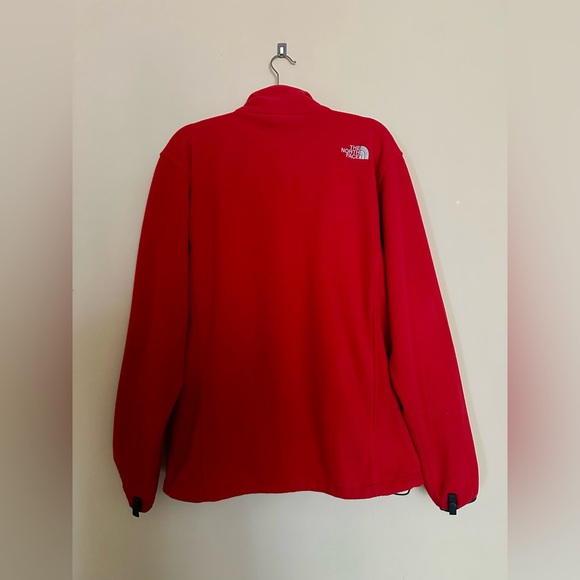 The North Face Red Fleece Zip up Jacket Size Large - Picture 2 of 8